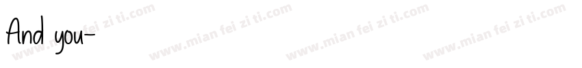 And you字体转换